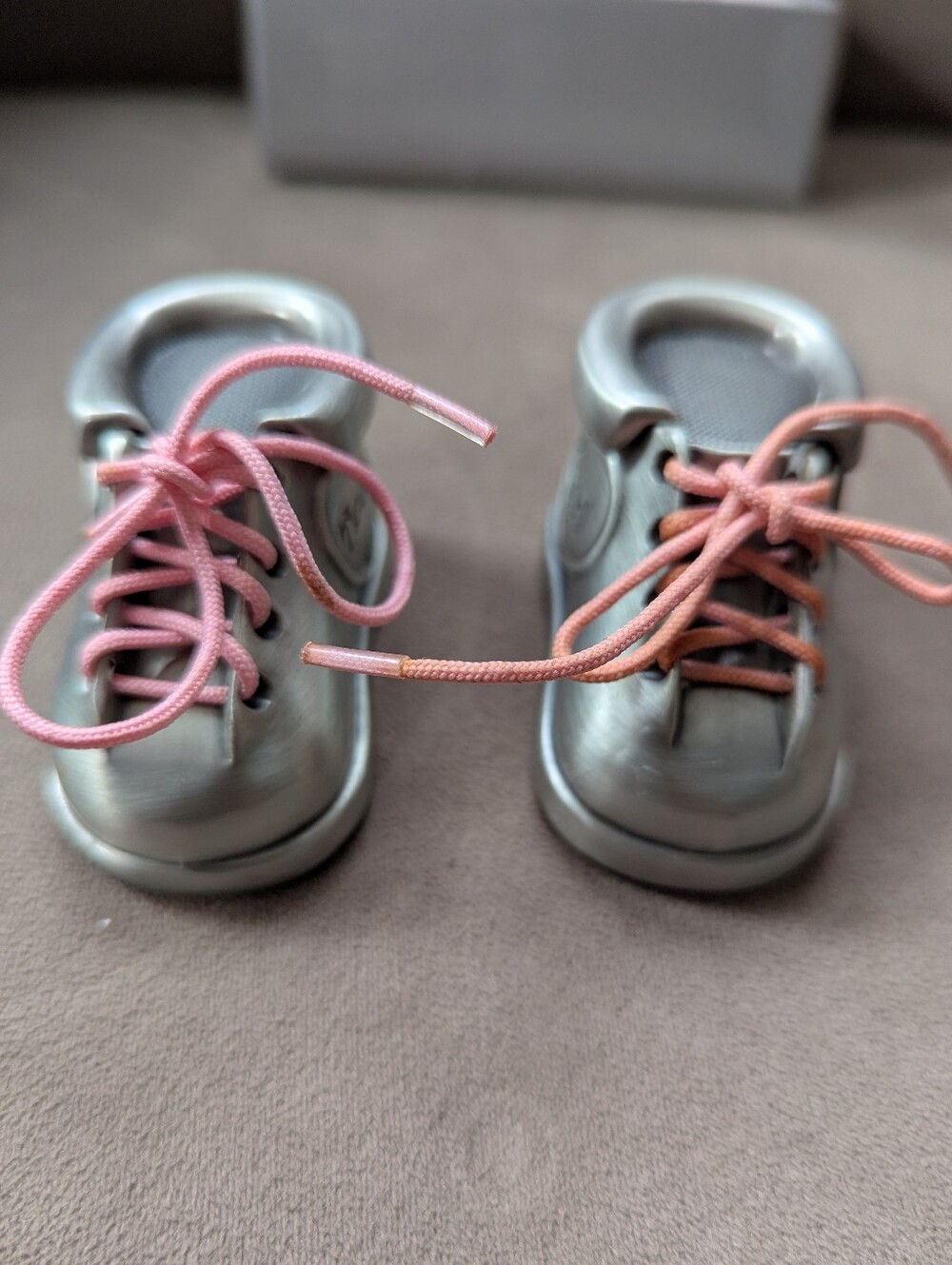 Baby Pewter Shoes First Tooth and First Curl Keepsake Set